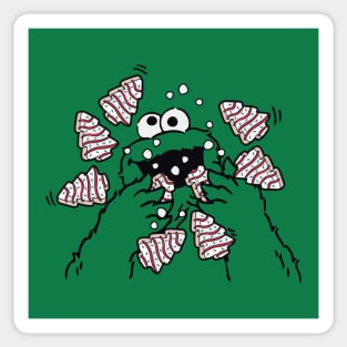 Christmas Tree Cake Monster Sticker